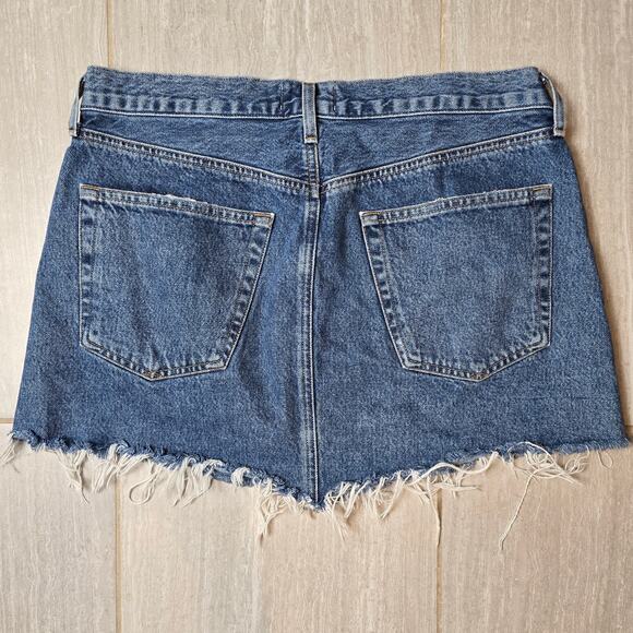 AGOLDE Parker Angled Denim Hem Skirt size 29 - Picture 5 of 10